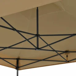 VONROC Premium 3 x 3 easy-up Partyzelt mit Seitenwände - Beige