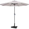 VONROC Premium Recanati Ø300 cm Sonnenschirm mit Fuß - Beige