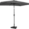VONROC Rapallo 200 x 300 Premium Sonnenschirm mit Fuß - Grey