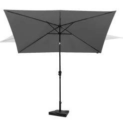 VONROC Rapallo 200 x 300 Premium Sonnenschirm mit Fuß - Grey