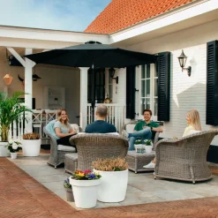 VONROC Recanati Ø300 cm Premium Stocksonnenschirm - Black