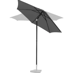 VONROC Torbole Ø 200 cm Premium Sonnenschirm - Grey