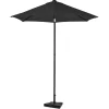 VONROC Torbole 200 cm Premium Sonnenschirm inklusive Fuß - Black