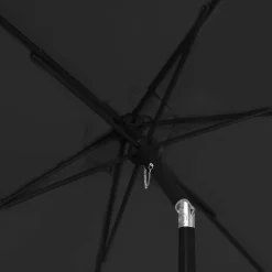 VONROC Torbole 200 cm Premium Sonnenschirm inklusive Fuß - Black