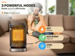 Vulpes Goods Elektrischer Heizlüfter - 950 Watt