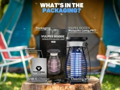 Vulpes Goods Mückenlampe PRO – Wiederaufladbar & Solarenergie
