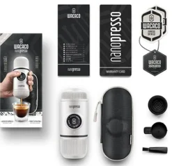 Wacaco Nanopresso tragbare Espressomaschine + Hülle - White