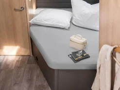 Walra Französisches Bett Links Spannbettlaken - Grey