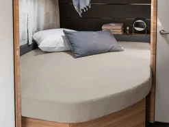 Walra Jersey französisches Bett rechts Spannbettlaken - Sand