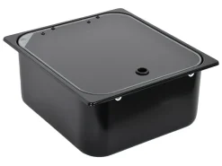 Waschbecken mit Glasplatte 352x322 - Schwarz