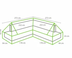 Winza 255 Plateau Ecke Lounge-Set Schutzhülle