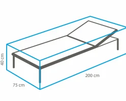 Winza 200 x 75 x 40 cm Liege Schutzhülle