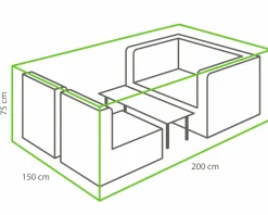Winza 200 x 150 x 75 cm Loungeset Schutzhülle
