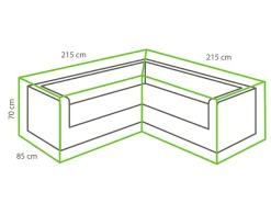 Winza Deluxe 215 x 215 x 70 cm L Loungeset Schutzhülle