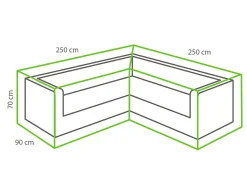 Winza Deluxe 250 x 250 x 70 cm L Loungeset Schutzhülle