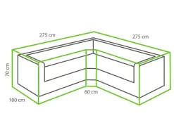 Winza Deluxe 275 x 275 x70 cm Trapezium Loungeset Schutzhülle