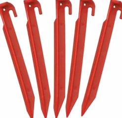 Zelt-Heringe aus Kunststoff 30 cm. 5 Stück Rot Heringe