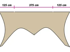 Zweite Chance Obelink Outdoor Sunroof 375 cm universelles Sonnendach